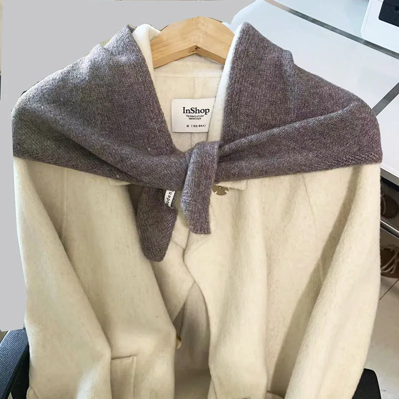 Женский шарф из смеси шерсти осень-зима 2025 - Фотография_5