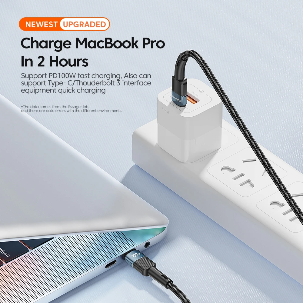 Кабель зарядный essager usb type-c на usb c - Фотография_3