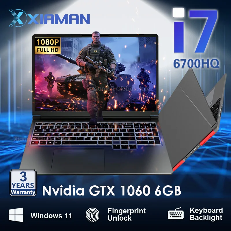 Игровой ноутбук xiaman 16 дюймов intel core i7-6700hq gtx 1060