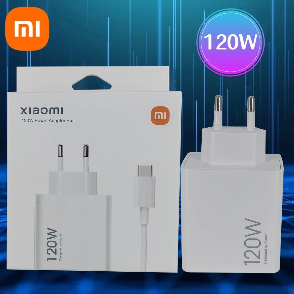 Зарядное устройство xiaomi 120 вт с турбонаддувом и быстрой зарядкой