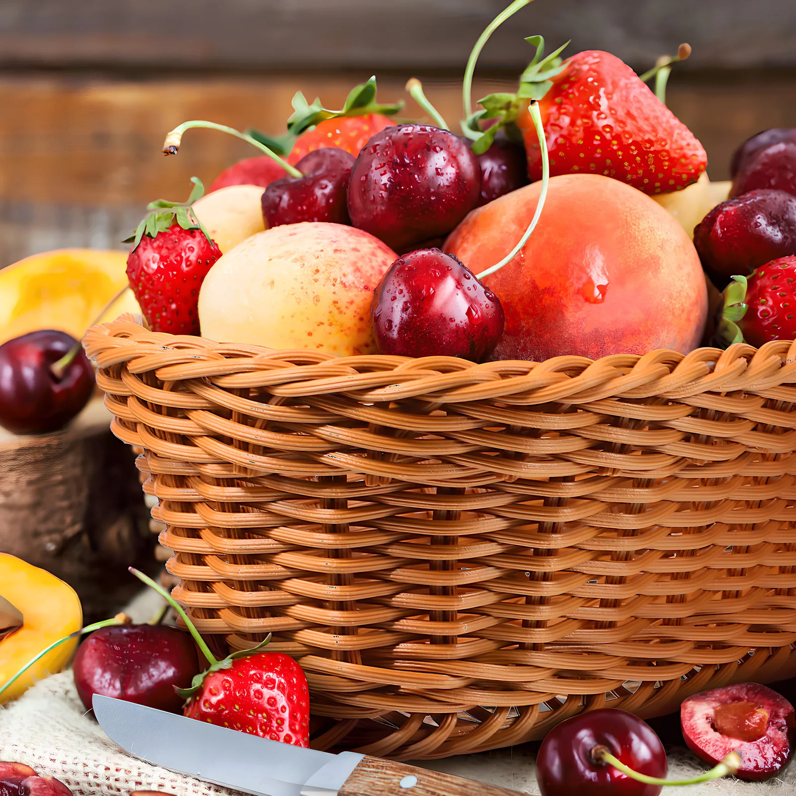 Тканая корзина для хлеба