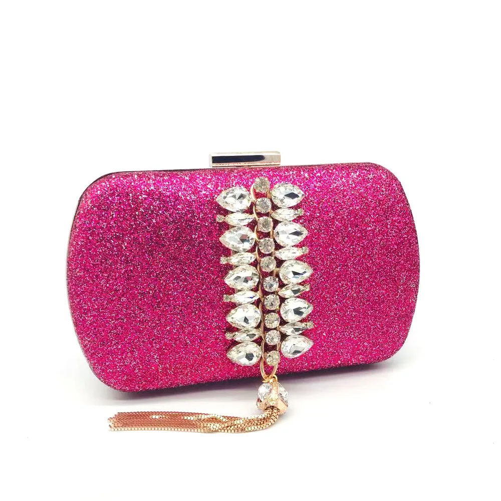 Новый стиль, расшитая блестками вечерняя сумка с бахромой и цепочкой - Фотография_3