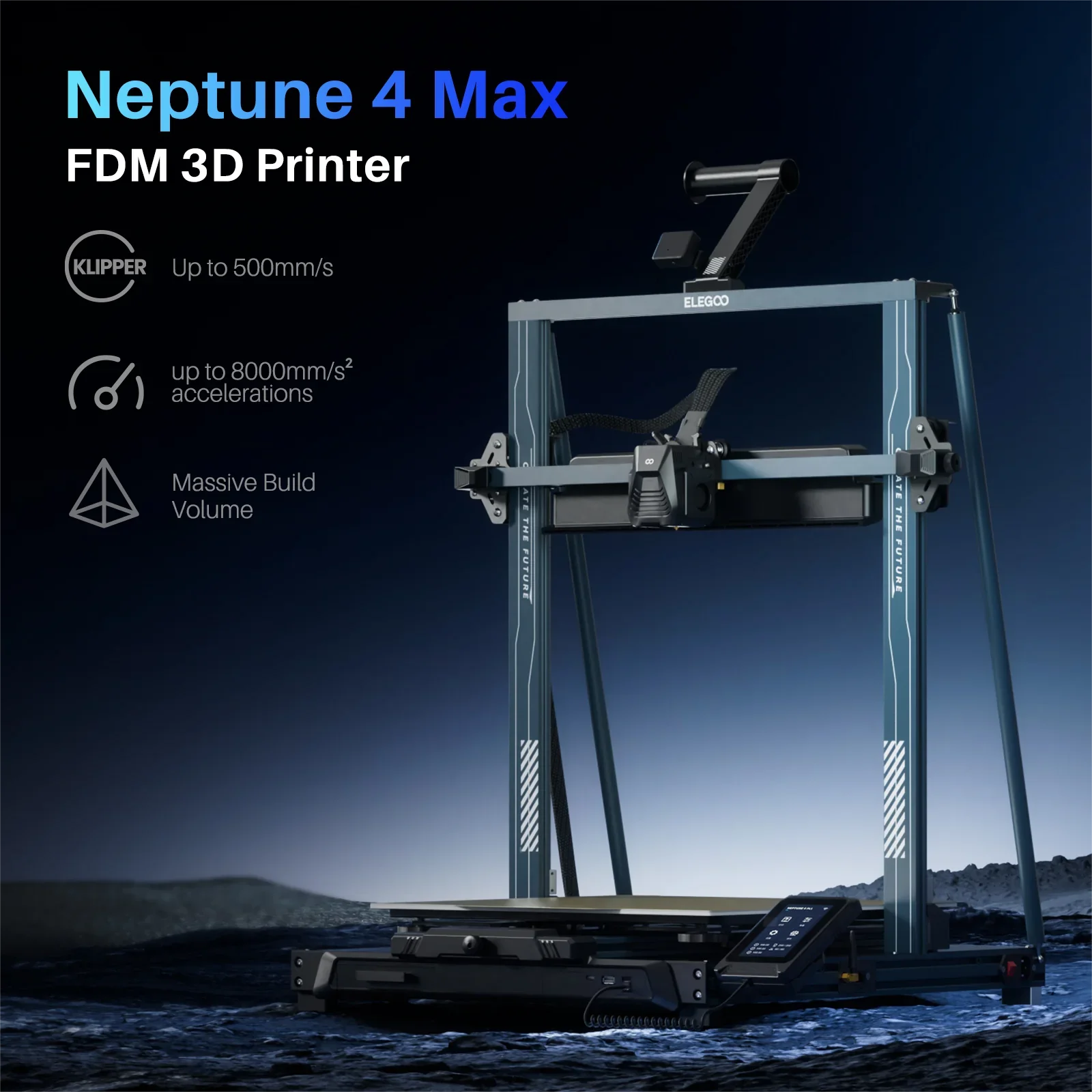 3d-принтер elegoo neptune 4 max fdm с klipper - Фотография_2
