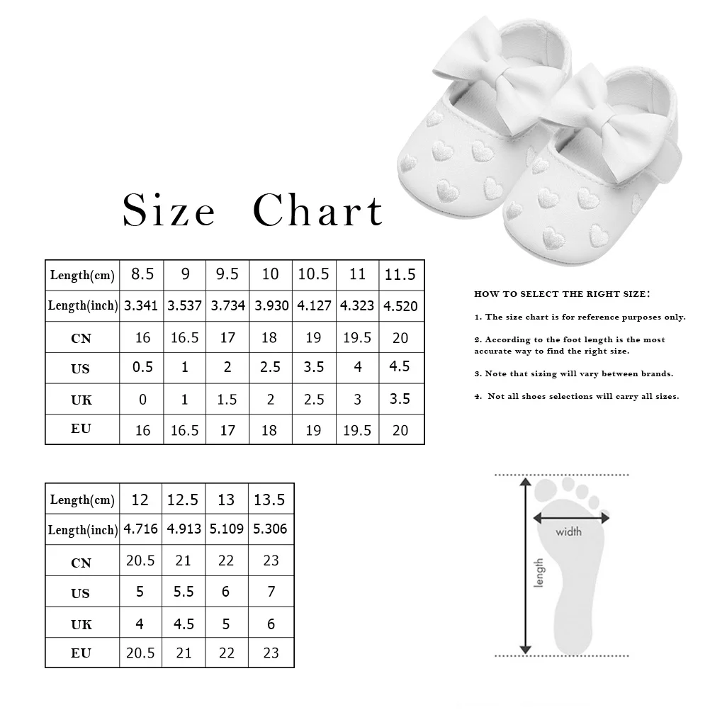 1 пара детских туфель с вышивкой в виде сердца для девочек - Фотография_5