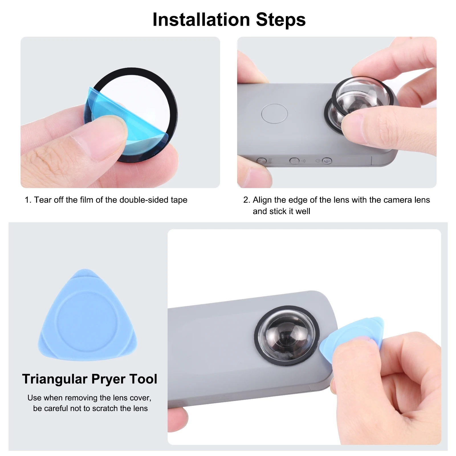 Защитная крышка объектива puluz для пк для ricoh theta sc2/s/v 360 - Фотография_4