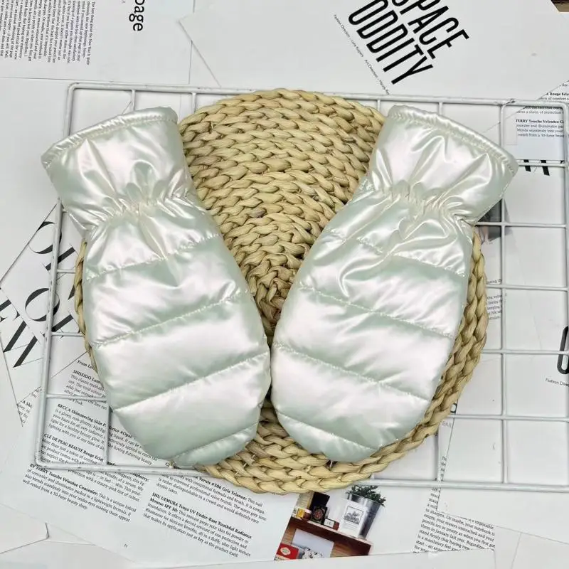 Женские зимние теплые кашемировые варежки с длинными пальцами - Фотография_6