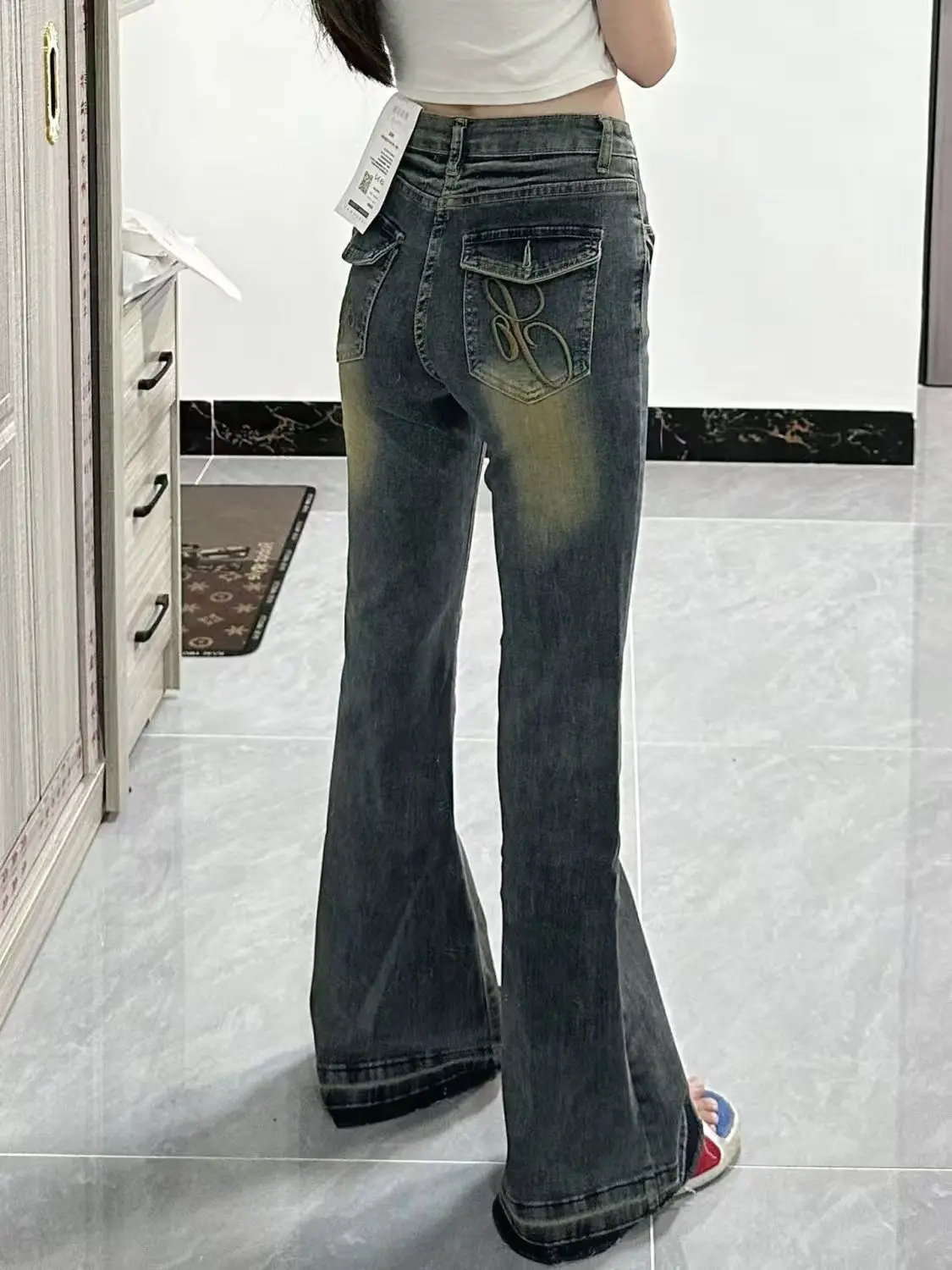 Американские джинсы high street spicy girls с низкой талией
