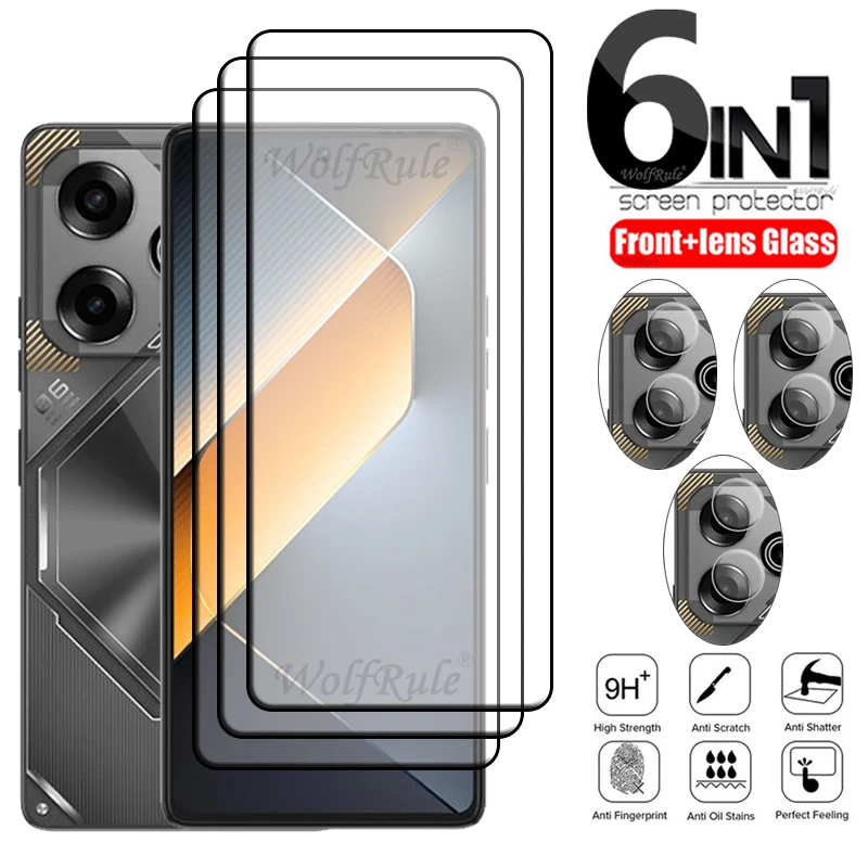 Стекло 6 в 1 для tecno pova 6 pro