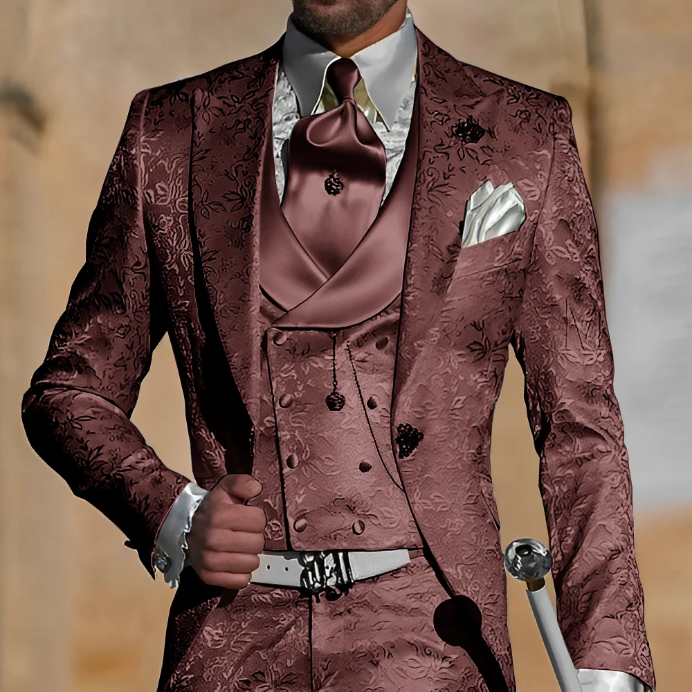 Жаккардовый мужской костюм - Фотография_3