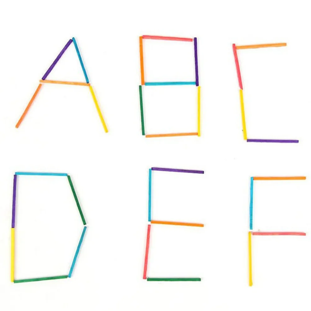 Красочные деревянные палочки разноцветные - Фотография_6