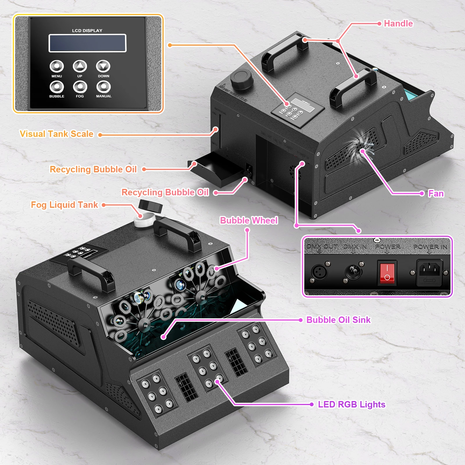 Светодиодный rgb дымовой пузырь с дистанционным управлением для dj - Фотография_6