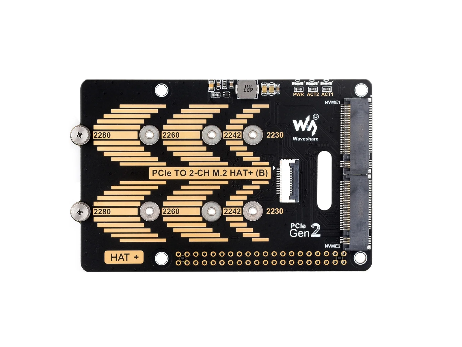 Адаптер pcie — 2-канальный m.2 типа b для raspberry pi 5 - Фотография_3