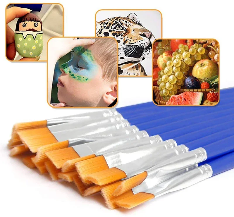 Нейлоновая плоская кисть для рисования - Фотография_2