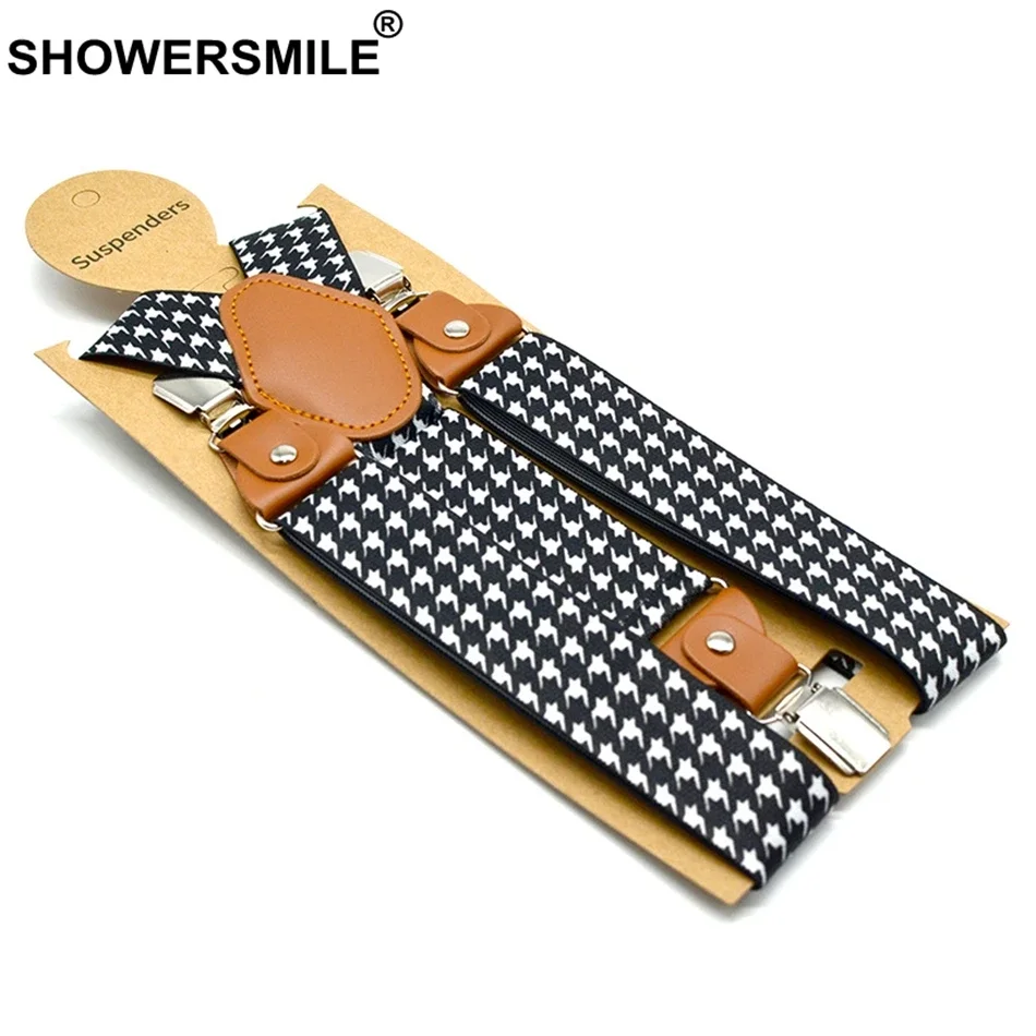 Showersmile подтяжки с узором «гусиные - Фотография_2
