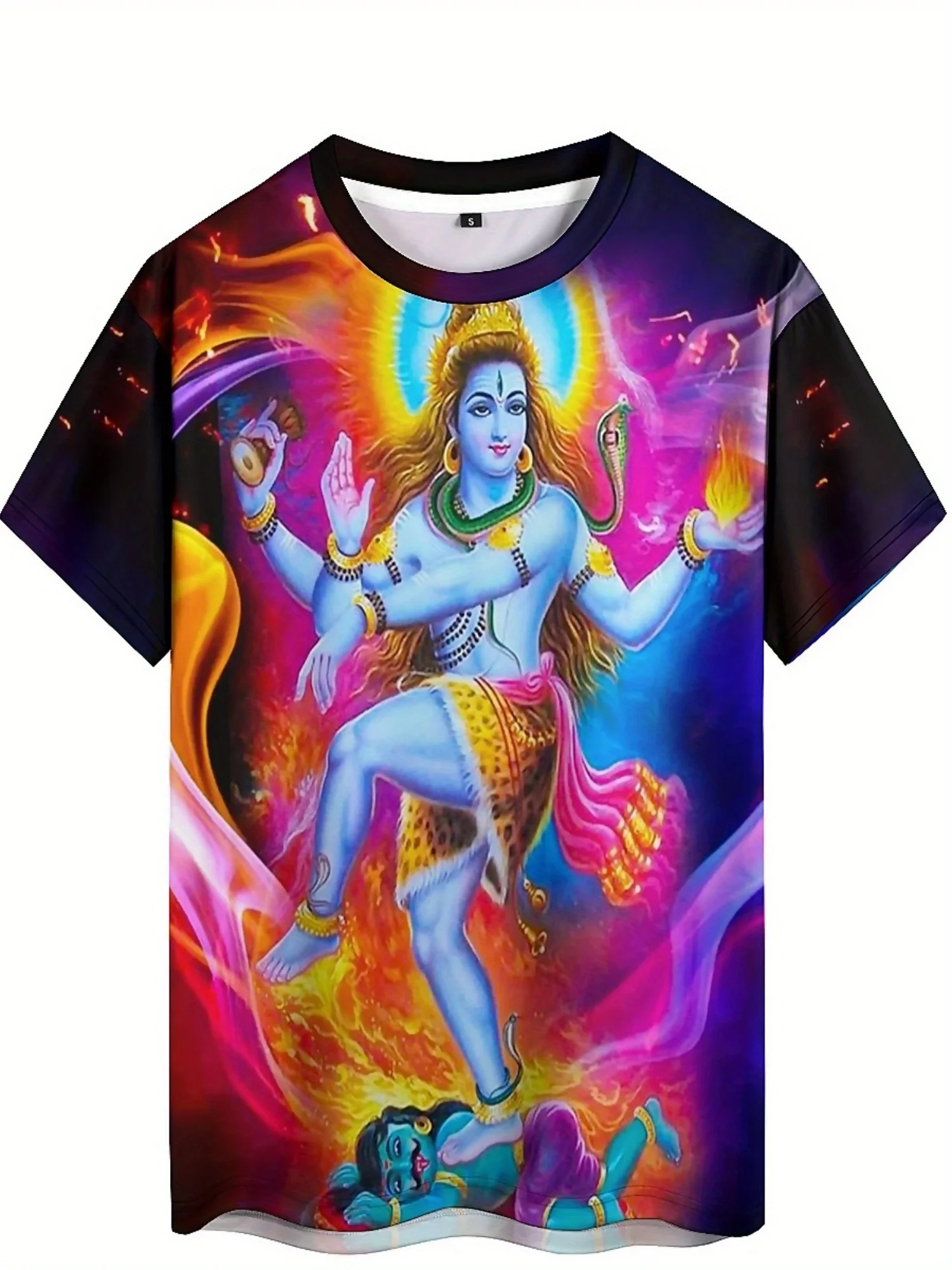 Мужская футболка с ярким индуистским рисунком deity — мягкий полиэстер - Фотография_5