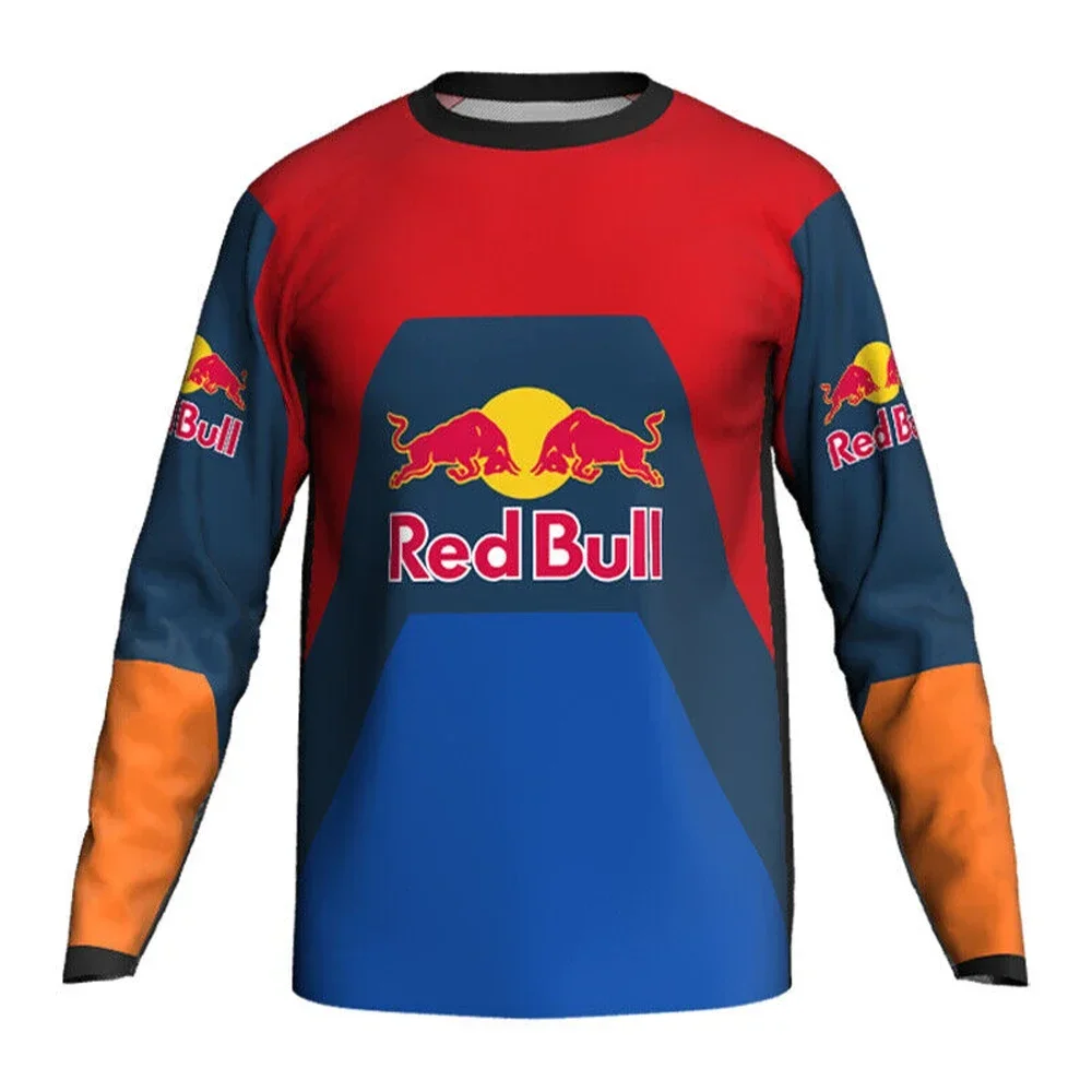 Летняя быстросохнущая дышащая тренировочная рубашка red bull для фитнеса - Фотография_6