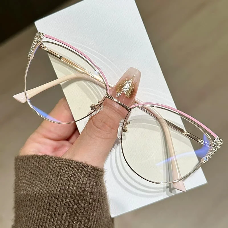 Модная металлическая оправа для очков для женщин - Фотография_3