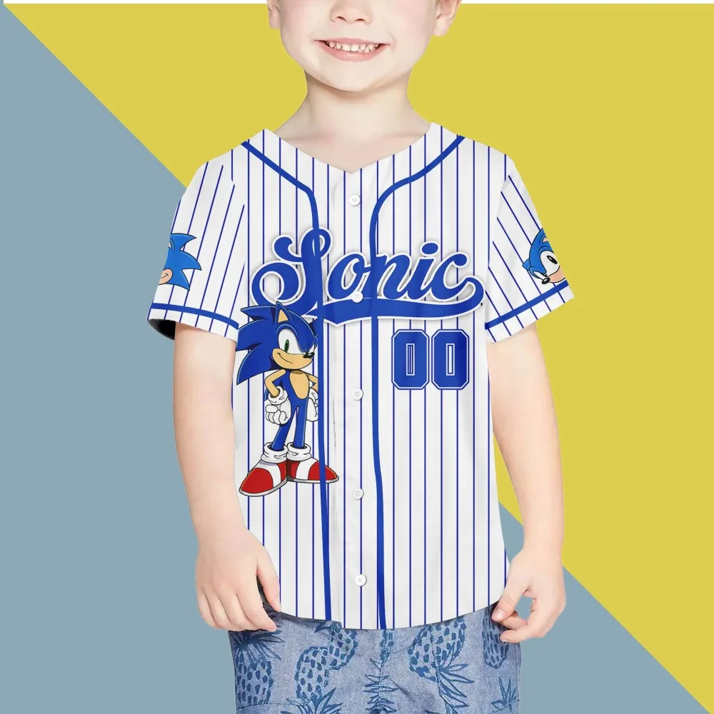 Персонализированная бейсбольная майка disney sonic