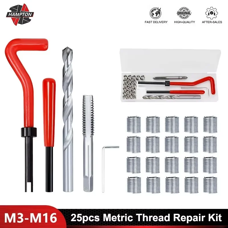 Набор для ремонта метрической резьбы m3/m4/m5/m6/m7/m8/m10/m12/m14