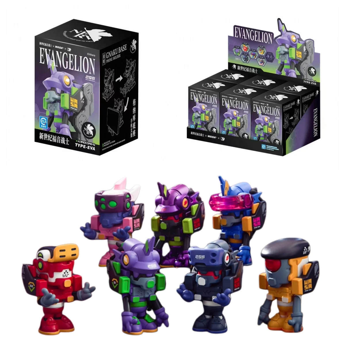 Оригинальная слепая коробка eva206 q-style neon genesis evangelion