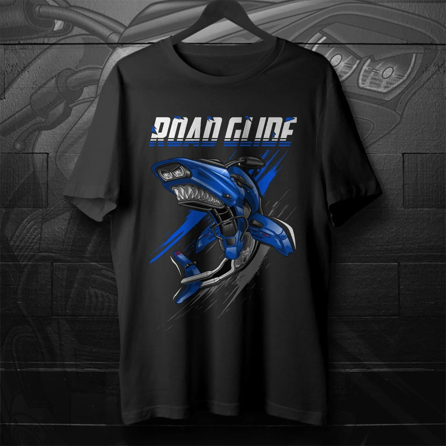 H-d road glide мотоциклетная футболка в стиле акулы - Фотография_5