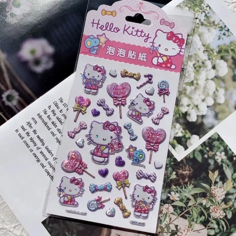 Мягкая клейкая наклейка mocha cinnamoroll hello kitty little twinstars - Фотография_3