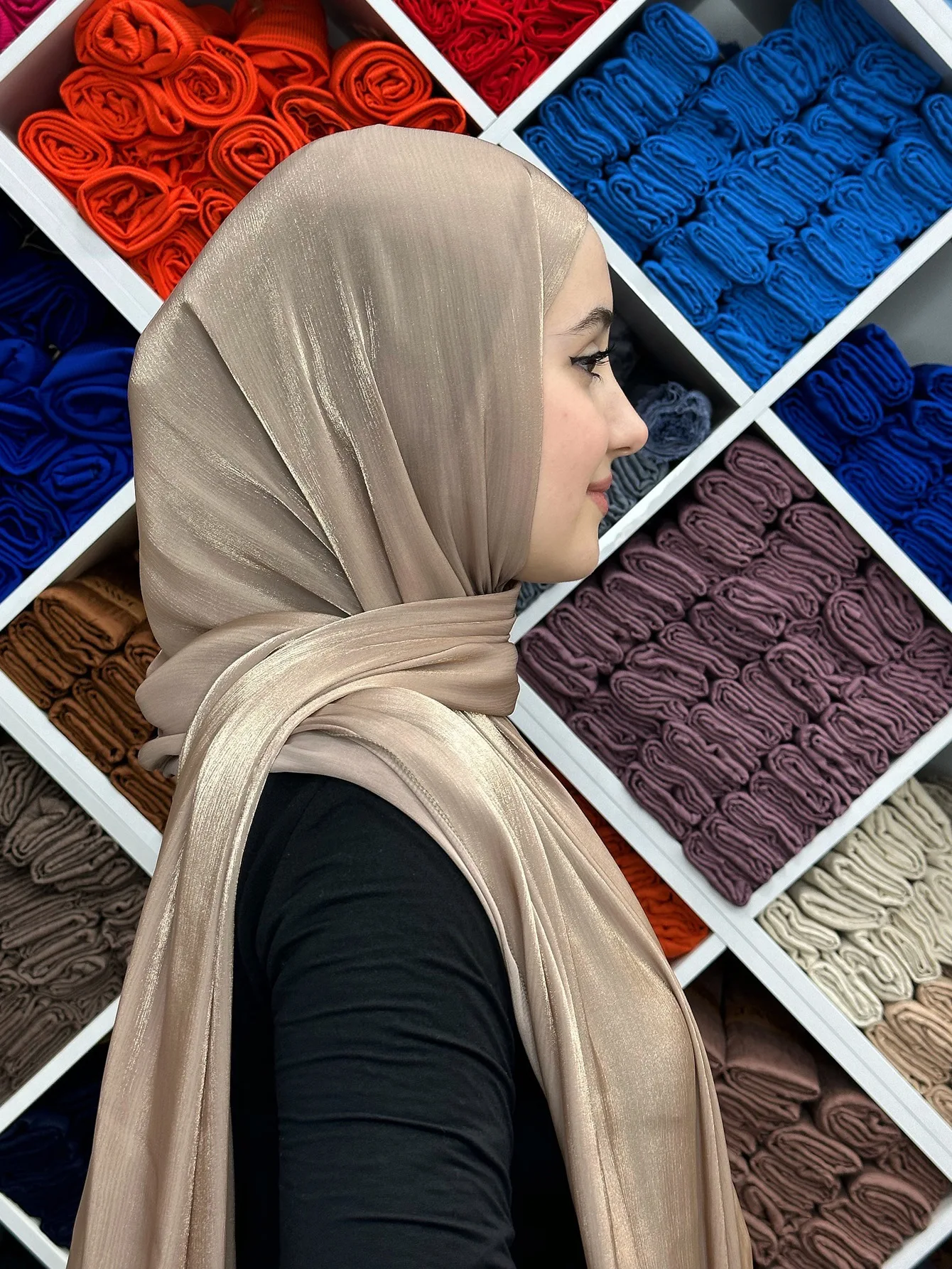 Шелковый шарф-хиджаб shimmershawl - Фотография_4