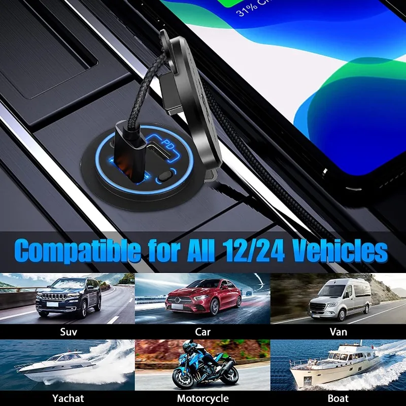 Универсальное автомобильное зарядное устройство для apple iphone - Фотография_2