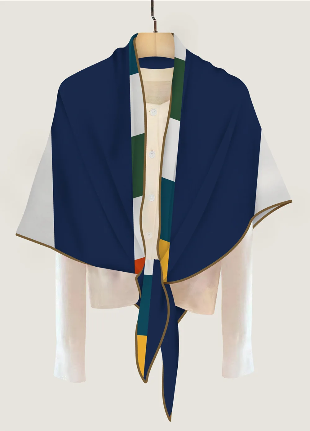 Треугольный кашемировый шелковый шарф