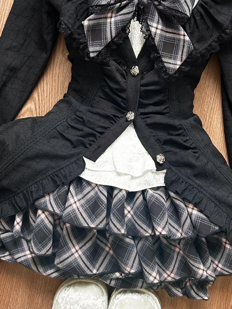 Готический y2k тонкий кружевной - Фотография_4