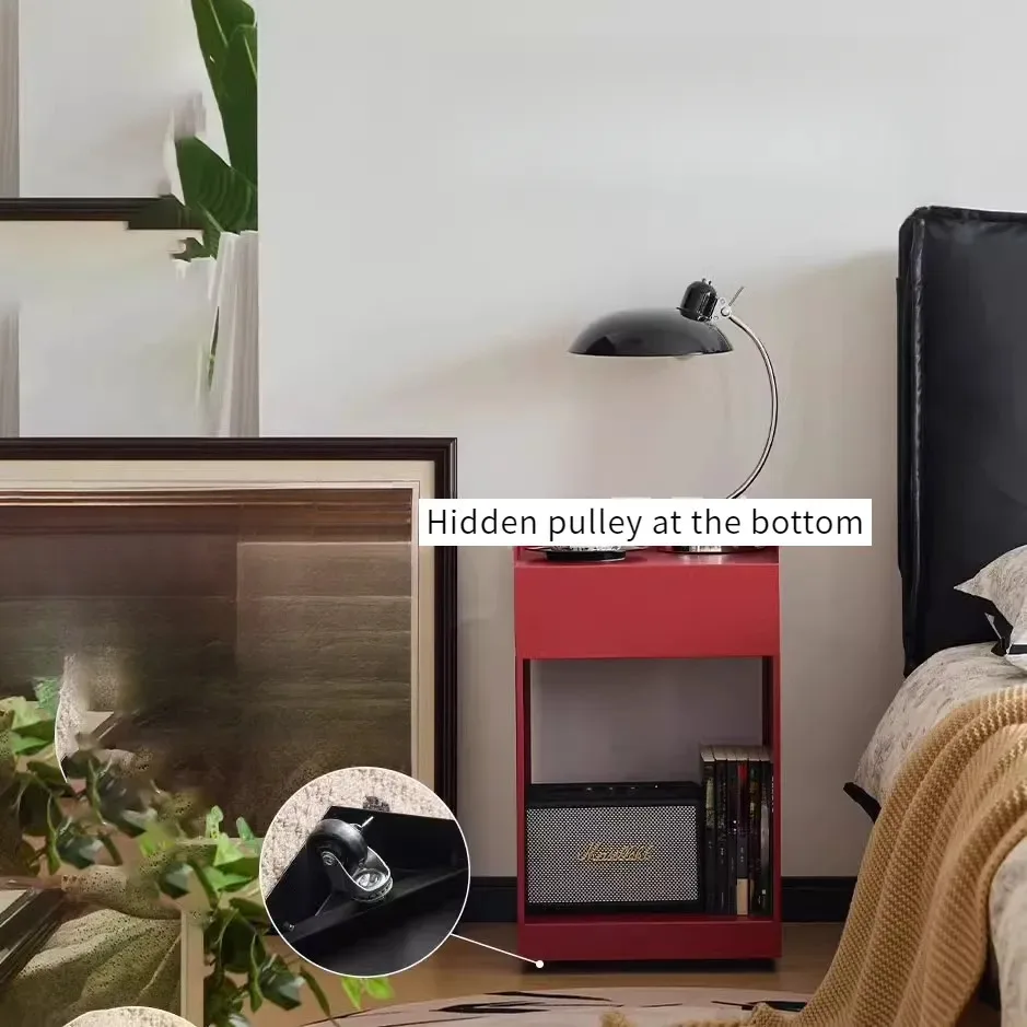 Современный красный торцевой столик — сборка не требуется - Фотография_5