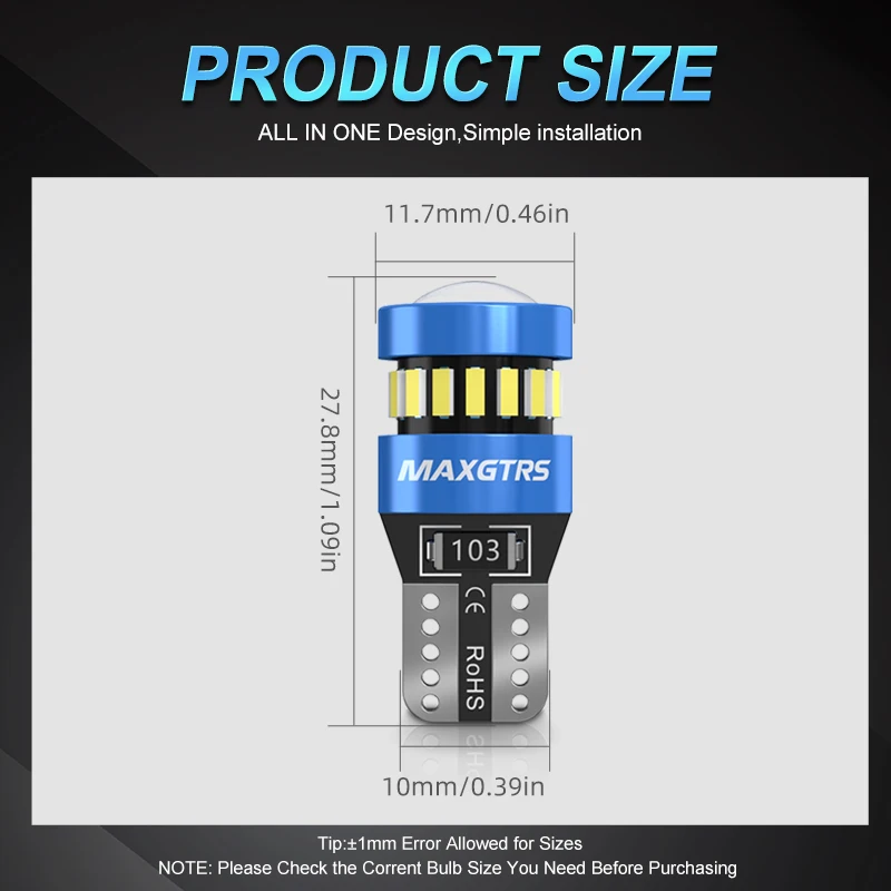 2x w5w t10 led canbus no error - Фотография_2