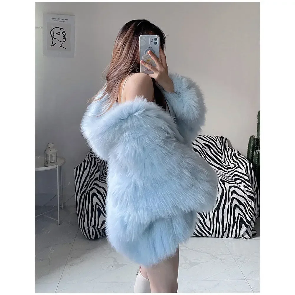 Роскошная куртка-бомбер из меха кролика рекс - Фотография_6