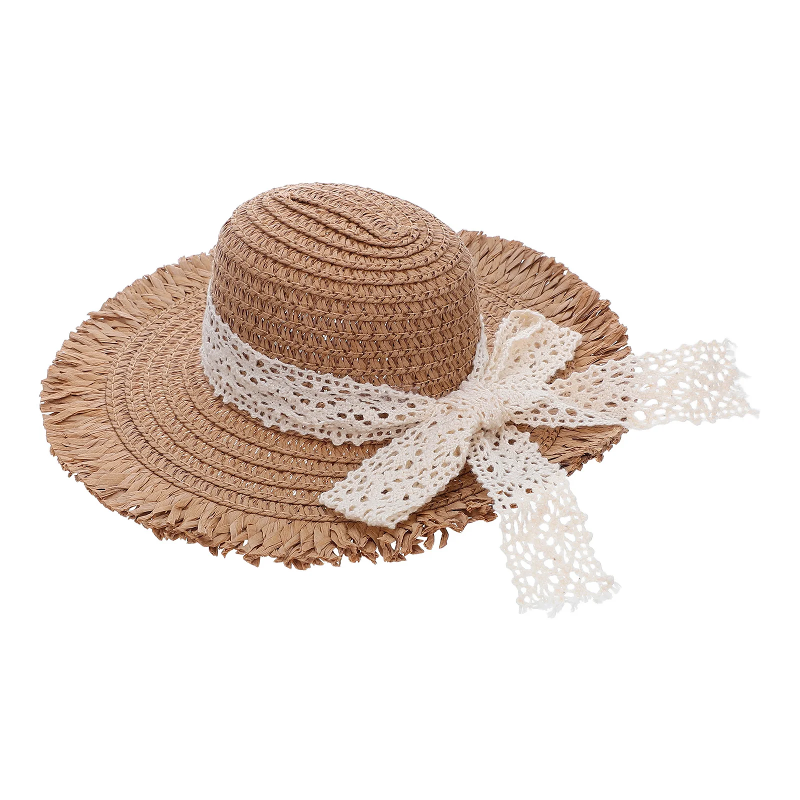 Маленькая соломенная шляпа ручной работы с тканой отделкой - Фотография_5