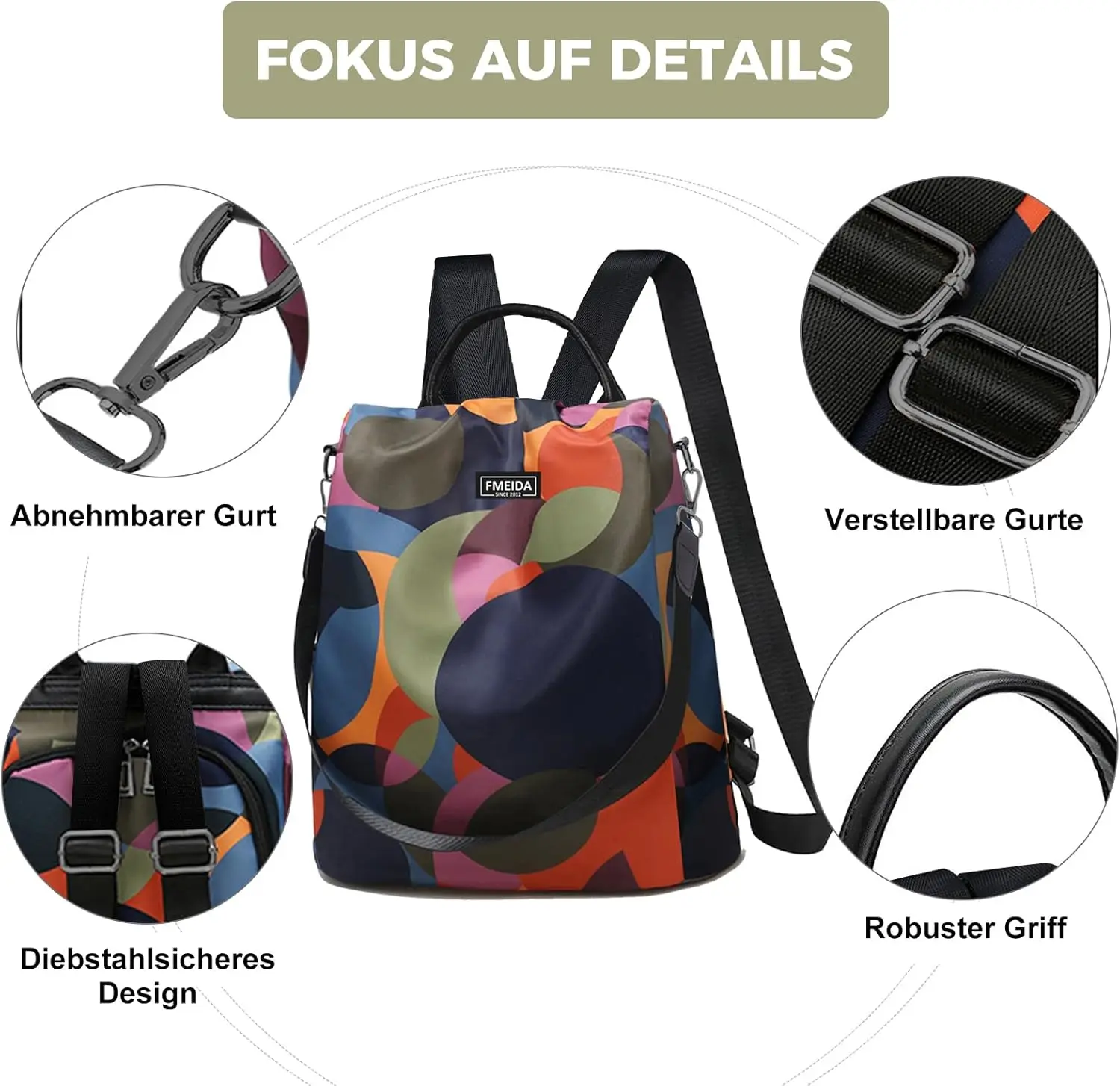 Водонепроницаемый модный рюкзак-кошелек для женщин - Фотография_6