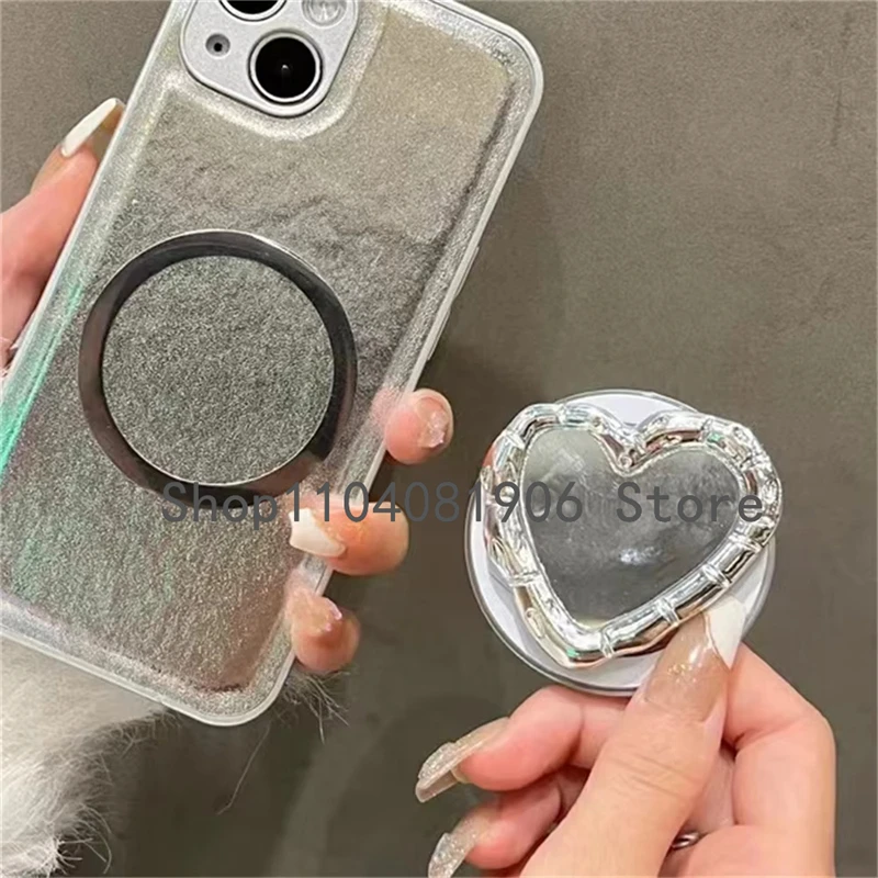 Ins серебристое зеркало в форме сердца - Фотография_4