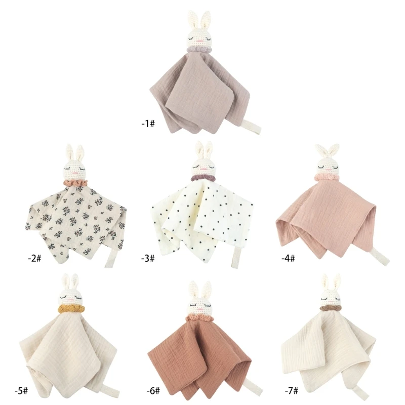 Вязаный крючком детский нагрудник для кормления с кроликом - Фотография_3