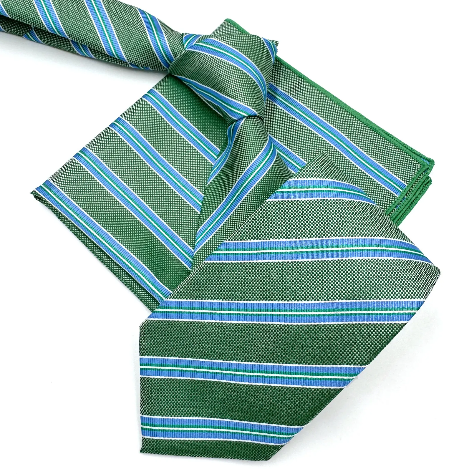 Голубой модный мужской карманный квадратный галстук - Фотография_5