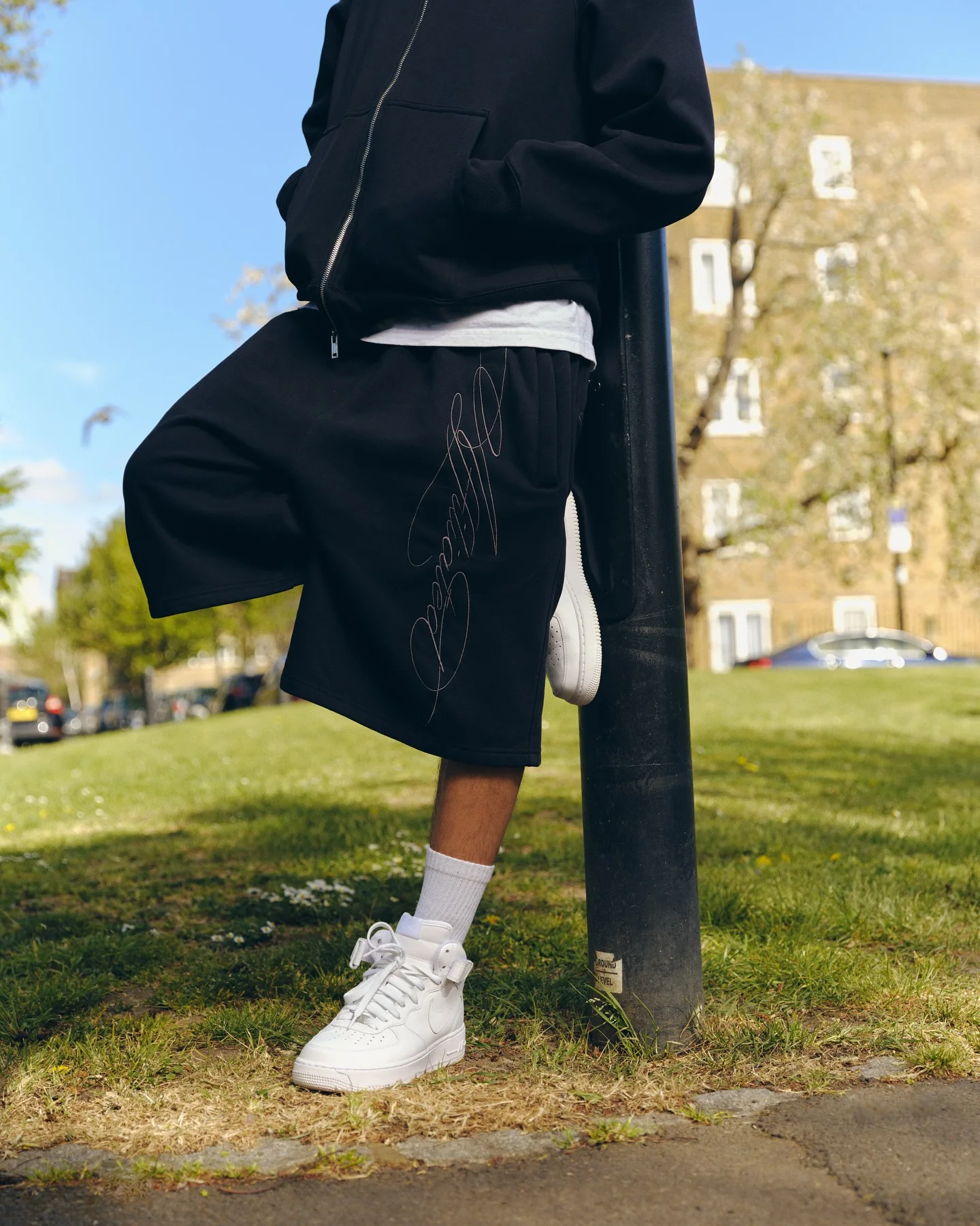 Y2k ретро шорты для бега с фирменной - Фотография_4