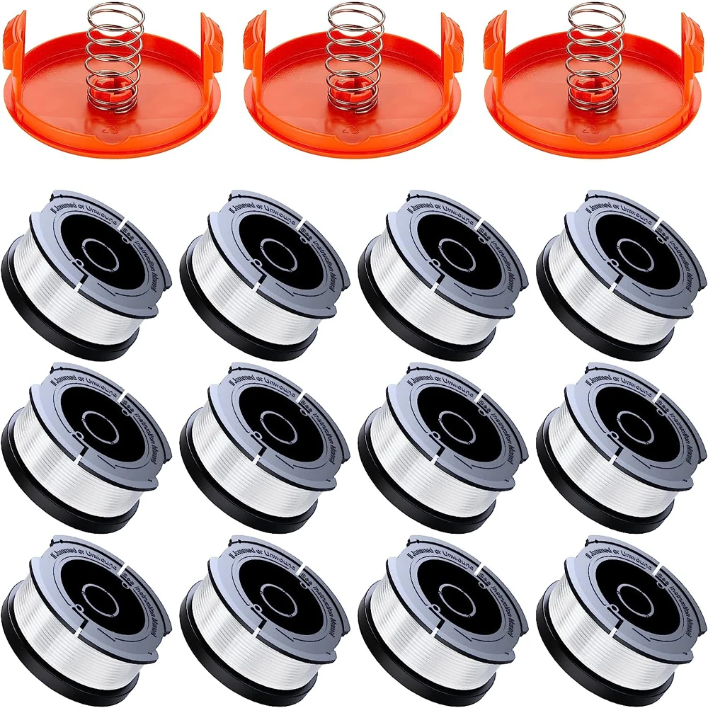 15 упаковок лески для триммера для струн black + decker