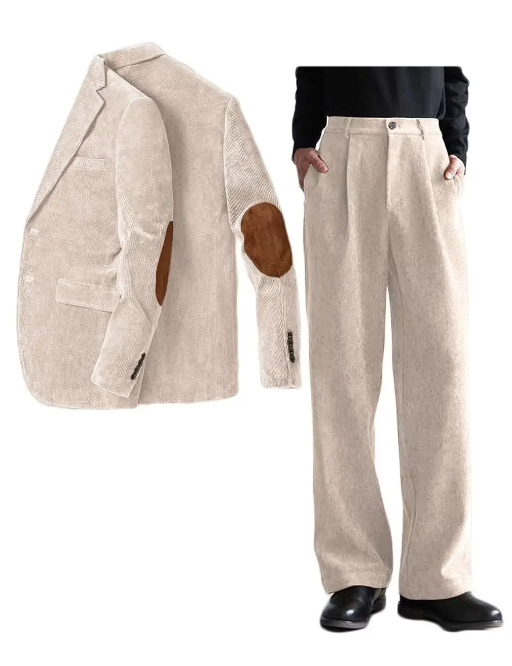 Мужской вельветовый комплект из 2-х предметов-смокинг - Фотография_4