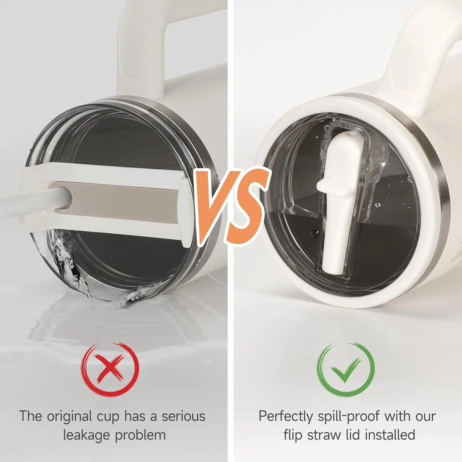 Откидная соломенная герметичная крышка на 40 унций для stanley h2.0 - Фотография_4