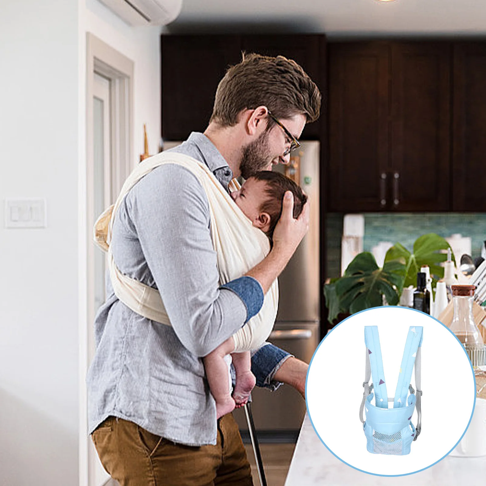 Переноска для новорожденных малышей спереди и сзади - Фотография_5