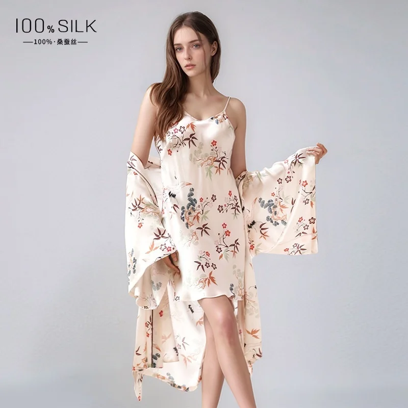 Новый стиль, комплект из двух предметов из 100% тутового шелка - Фотография_2
