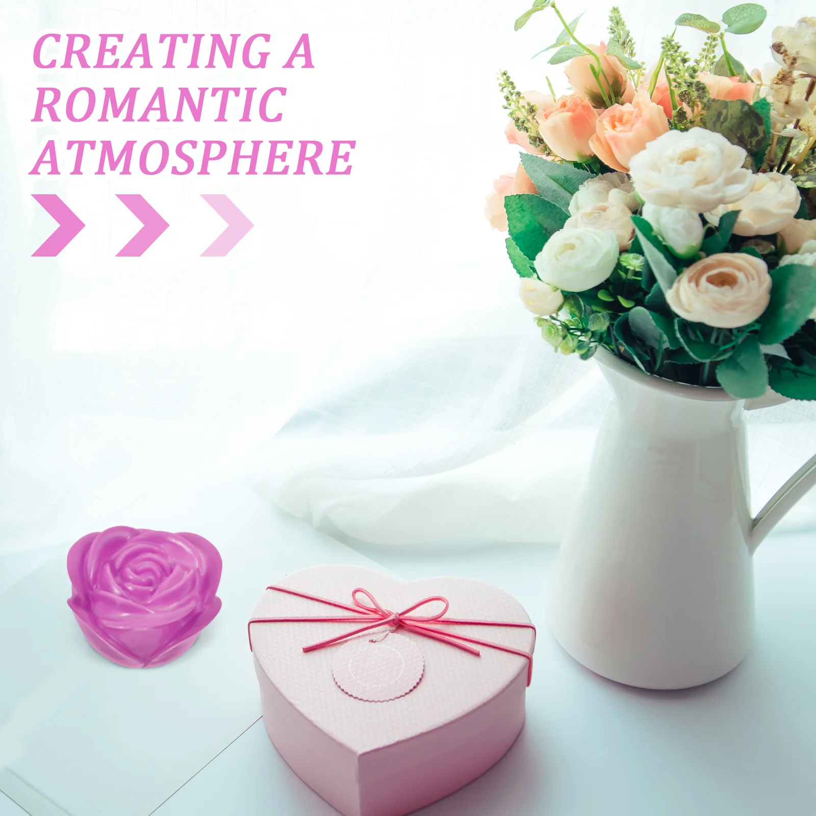 Светодиодные фонари в форме розы с питанием от цвета для свадьбы - Фотография_5