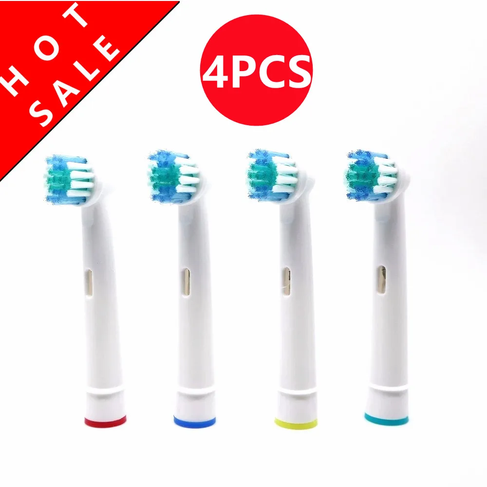 4 сменных насадки для электрической зубной щетки oral-b