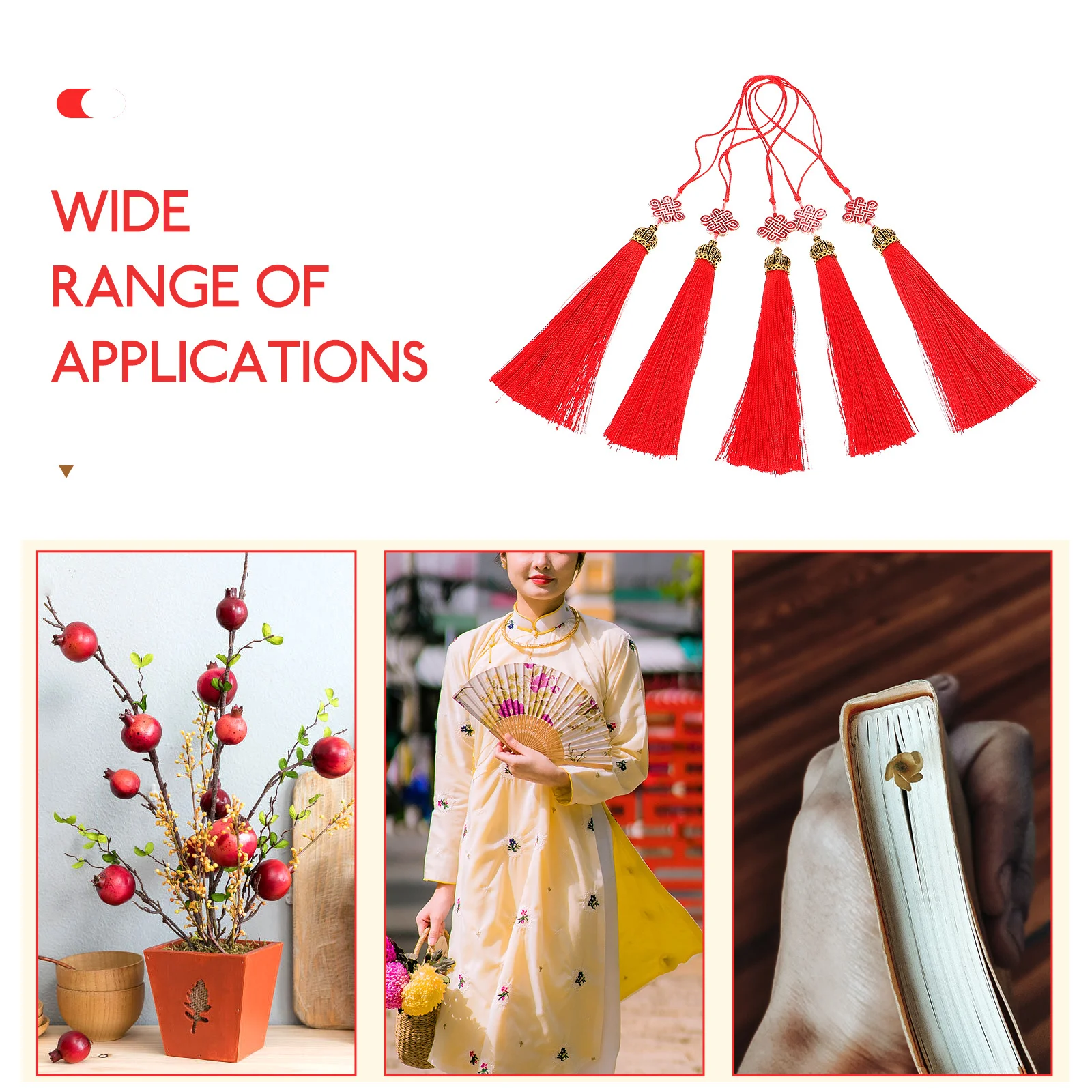 Подвесные подвески с китайским узлом и кисточками - Фотография_4