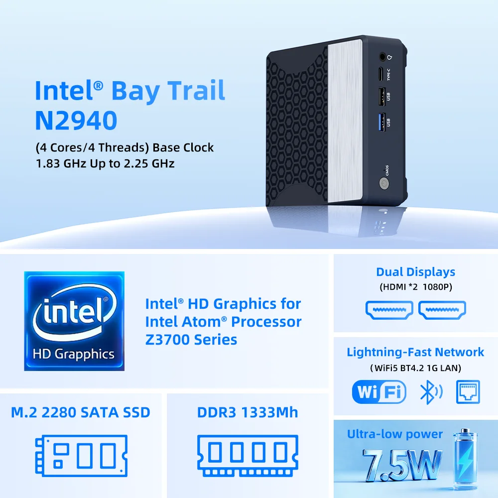 Zxipc мини-пк zen+ pocket intel - Фотография_3