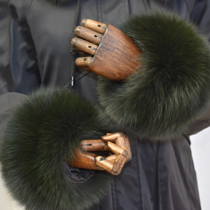 Манжеты из лисьего меха для женщин - Фотография_6