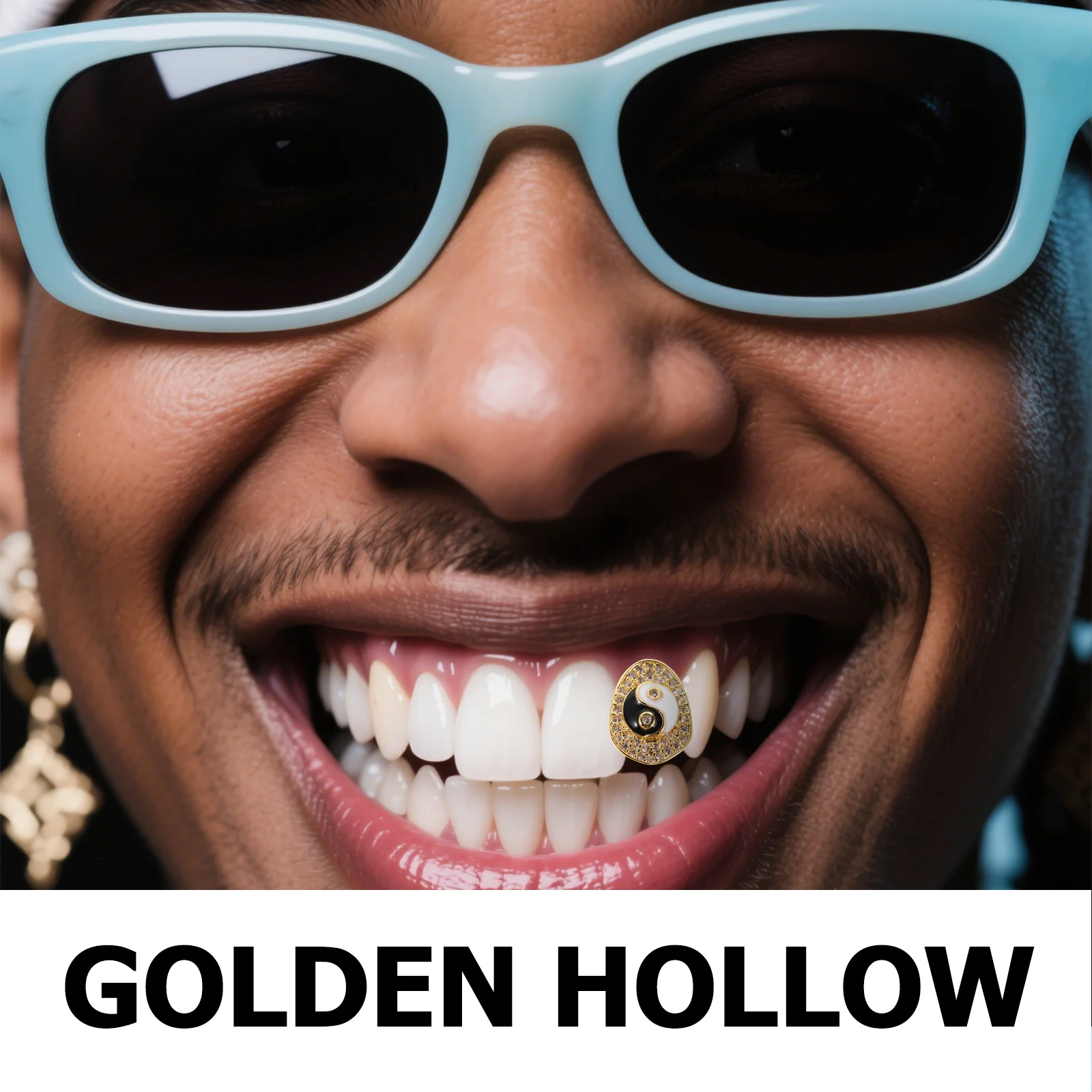 Модная зубная кепка bagua с медным кристаллом - Фотография_3